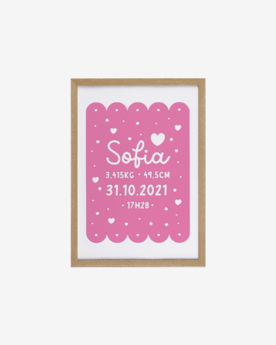 “Hearts” Birth Poster