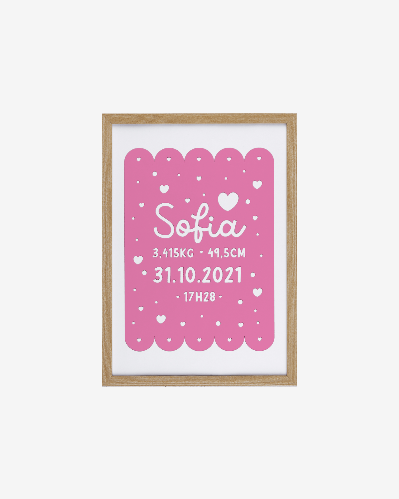 “Hearts” Birth Poster