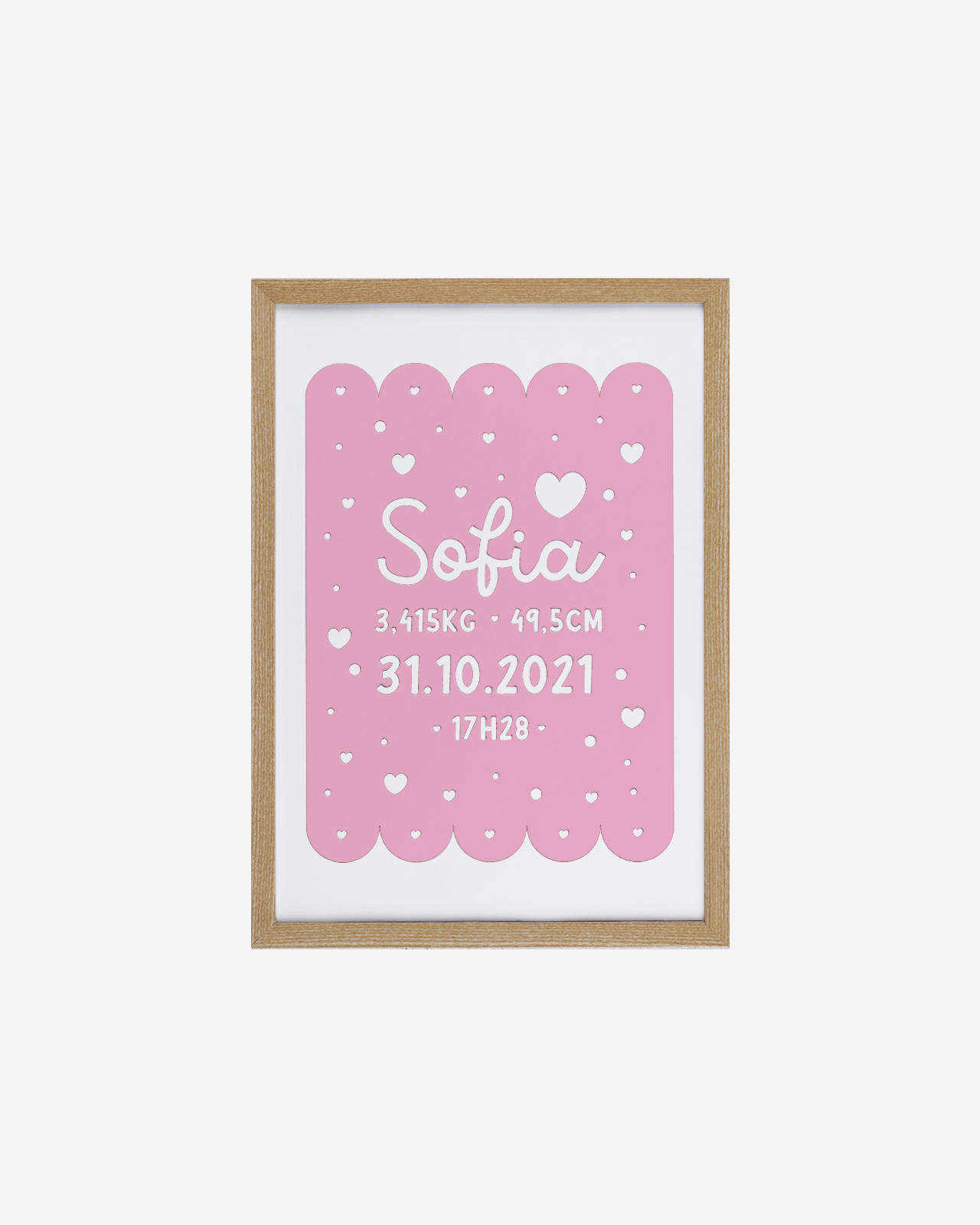 “Hearts” Birth Poster - Image 7