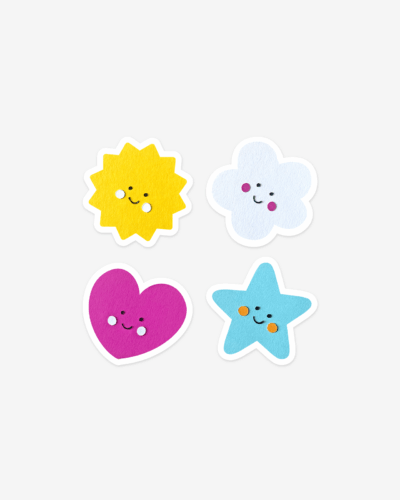 “Happy Faces” Stickers · Set of 4