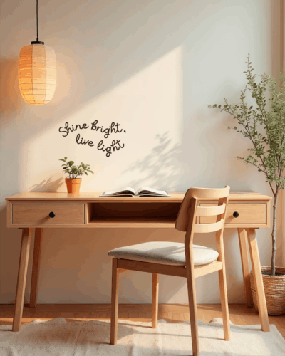 “Shine Bright, Live Light" Wall Decal