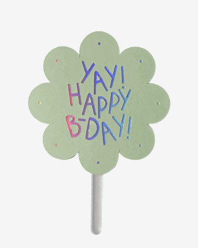 "Yay! Happy B-Day!" Cake Topper