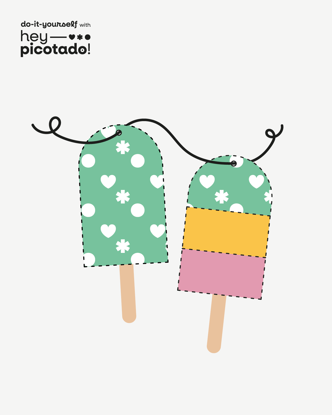 Popsicle Garland DIY Digital Kit