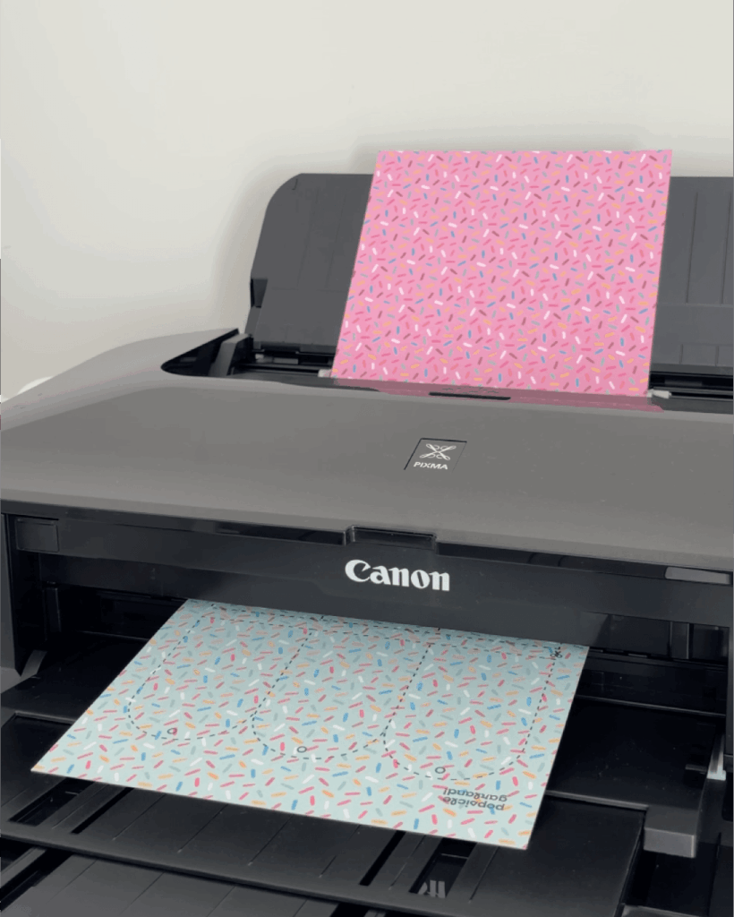 Print the second page on cardstock or your favourite patterned paper.